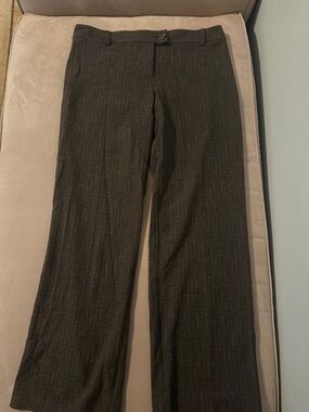 CAbi Women's Dark Brown Pinstripe Trousers